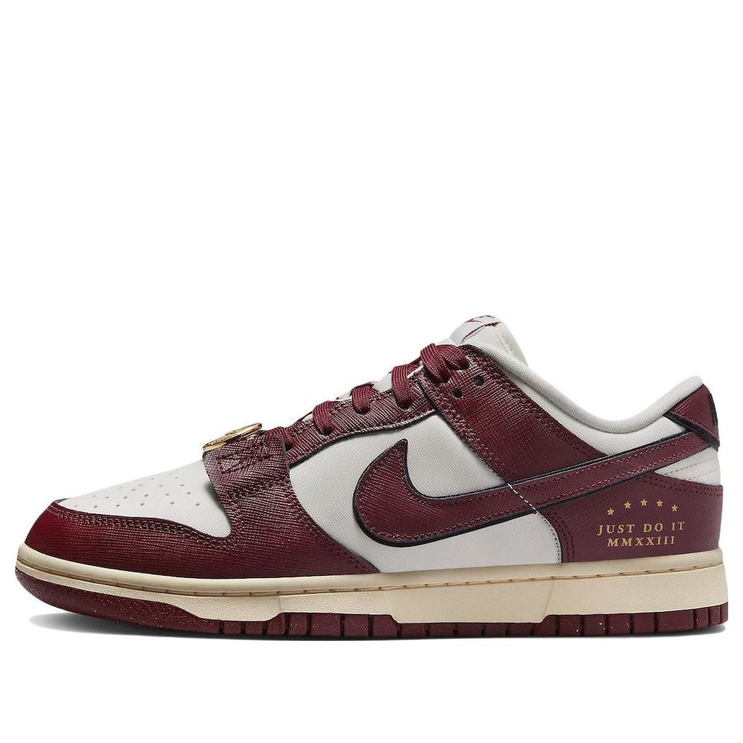 (WMNS) Nike Dunk Low SE 'Just Do It Sail Team Red'  DV1160-101 Classic Sneakers